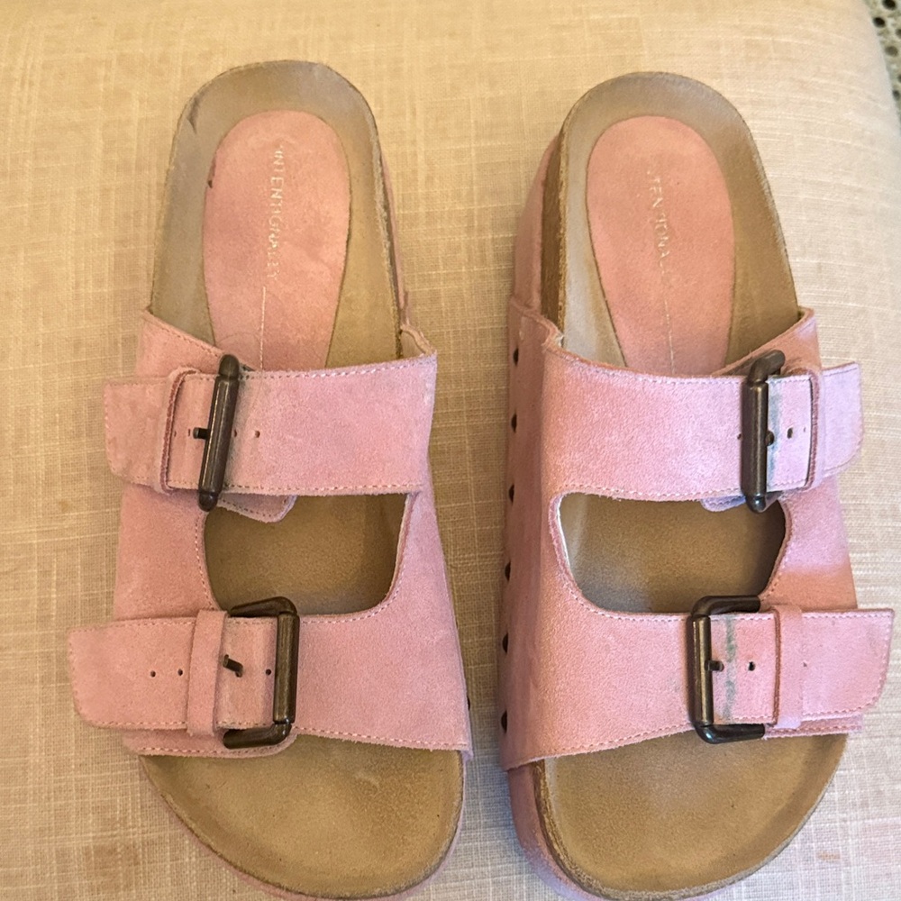 Free People Pink Rule Breaker FlatforSandals